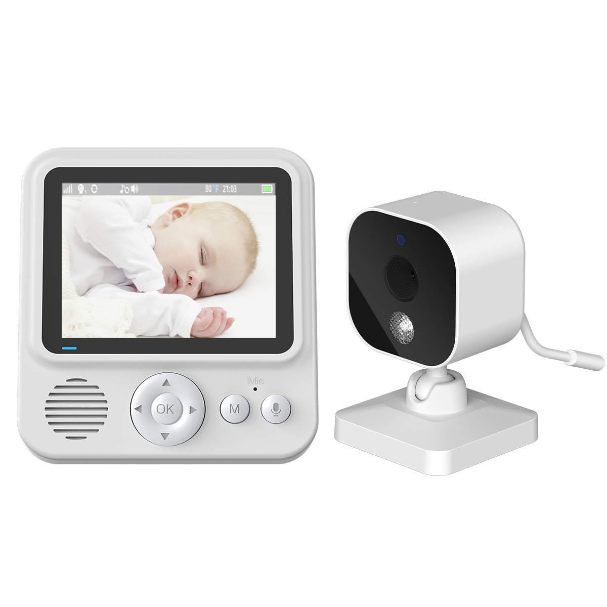 Best Price Nanny 2.8 Inch Night Vision Temperature Cry Alert Baby Sleep Monitoring And 720P Camera Audio Video Baby Monitor